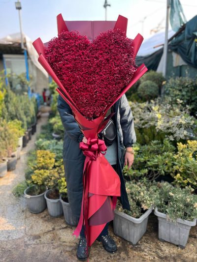 دسته گل ژیپسوفیلا قلبی شماره 01