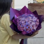 دسته گل پروانه بنفش