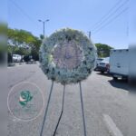 تاج گل درباری - تاج گل ختم - ختم - گل آرایی - گل ختمی - گل بهشت زهرا - تاج گل لاکچری - تاج گل - تسلیت - سفارش تاج گل ترحیم -