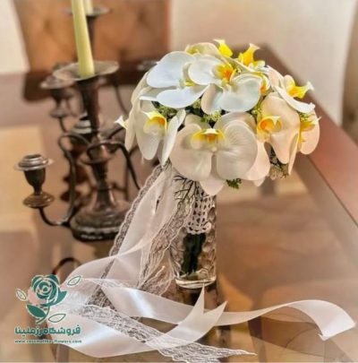 دسته گل عروس ارکیده مصنوعی