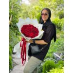 دسته گل رزقرمز 40 شاخه