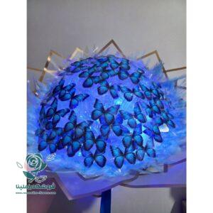 دسته گل پروانه ای آبی