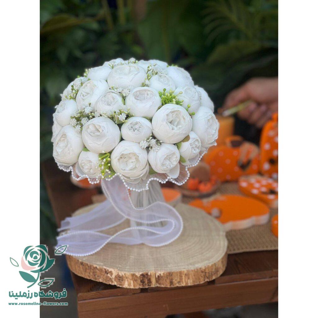 دسته گل عروس مصنوعی پیونی