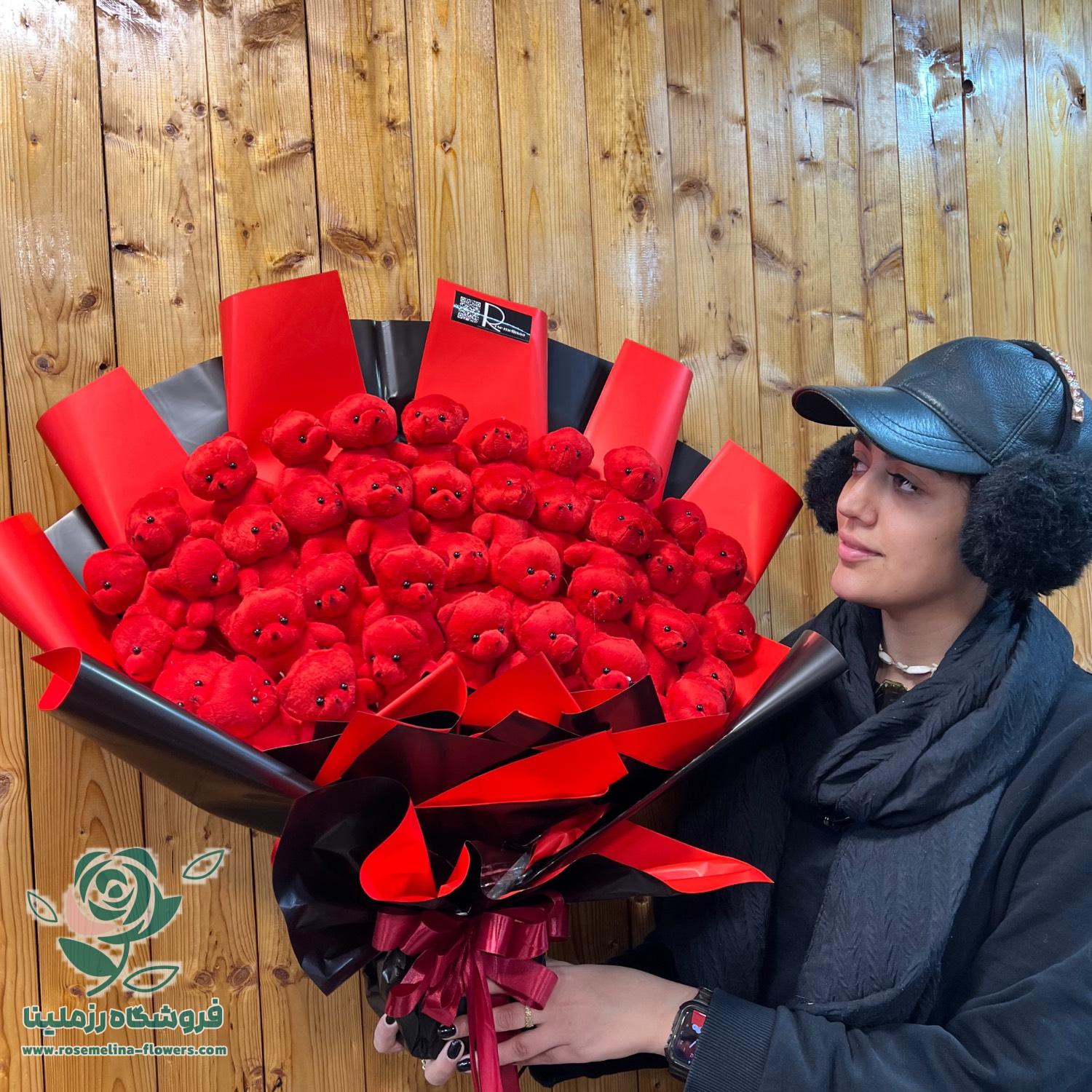 دسته گل عروسکی قرمز ایتم:M24